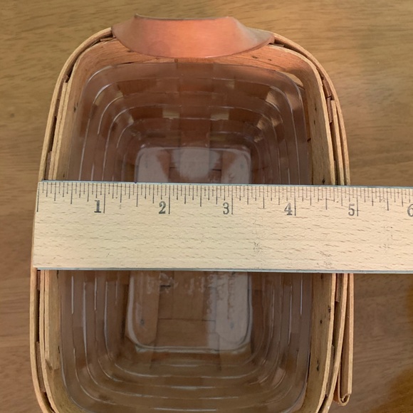 Longaberger Leather Handle Baskets with Liners (2) - Picture 6 of 10